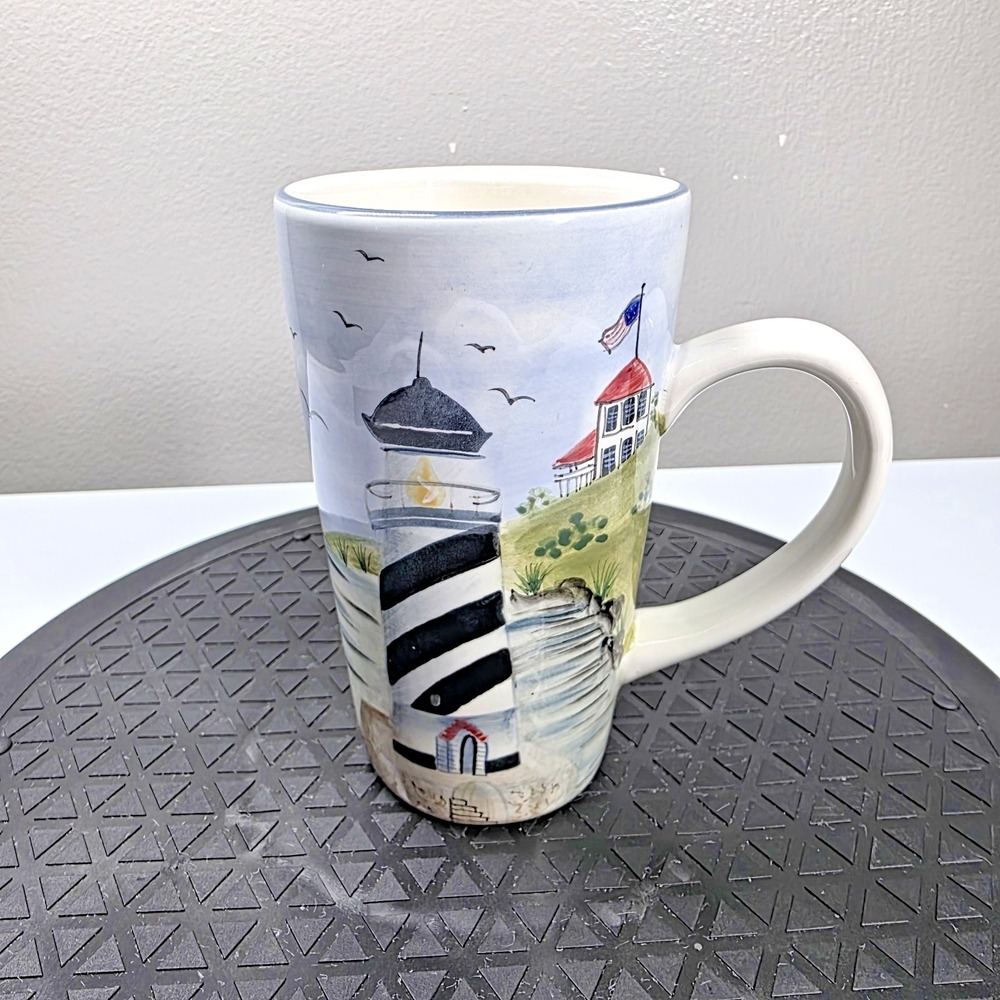 The Sakura Table "Nantucket Shoreline" Gracey Knight Ceramic Coffee Mug